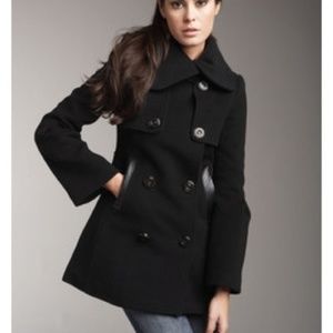 Black Mackage peacoat with flair